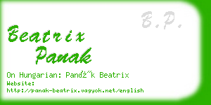 beatrix panak business card